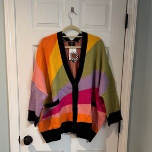 NWT s/m Dressed in LALA Multicolor Women's Cardigan